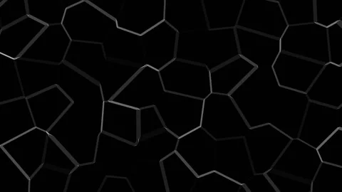 Abstract geometric pattern with glowing lines on black background Stock Footage 340904154