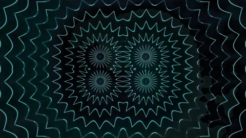 Abstract geometric pattern with glowing lines and shapes Stock Footage 342314590
