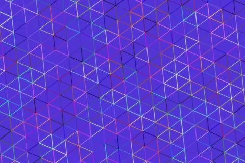 Abstract geometric pattern of glowing lines and shapes Stock Illustration