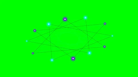 Abstract geometric pattern of glowing nodes connected by thin dark lines Stock Footage 340904803