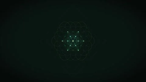 Abstract geometric pattern with glowing points and lines Stock Footage 337233938