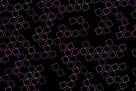 Abstract geometric pattern with glowing red dots on black background 库存插图