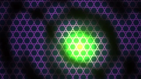 Abstract Geometric Pattern with Glowing Star of David Symbol. Stock Footage 334459699