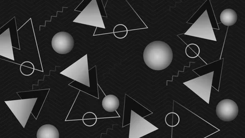 Abstract geometric pattern with glowing triangles circles and lines backgro.. Stock Footage 339291572