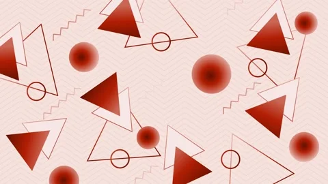 Abstract geometric pattern with glowing triangles circles and lines backgro.. Stock Footage 339291683