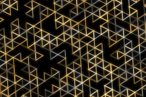 Abstract geometric pattern with glowing triangles and lines Stock Illustration