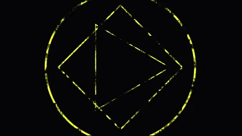 Abstract geometric pattern glowing yellow in dark with subtle texture cinem.. Stock Footage 342519714
