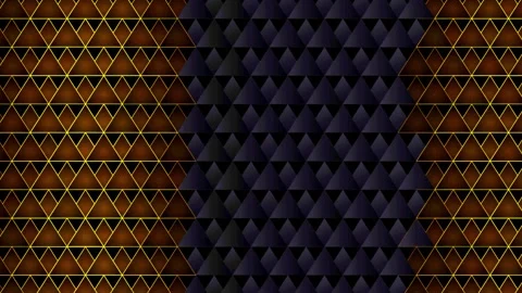 Abstract Geometric Pattern with Golden Light Streaks and Dark Blue Texture Video stock 346803281