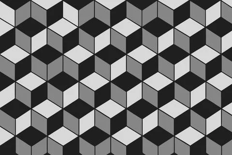 Abstract geometric pattern with gray cubes background イラスト素材