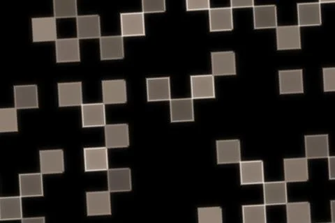 Abstract geometric pattern with gray squares on black background Illustrazione stock