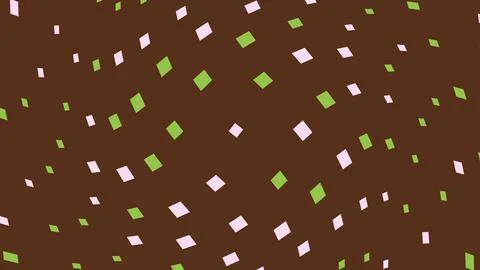 Abstract geometric pattern with green and white diamonds on brown background イラスト素材
