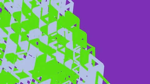 Abstract geometric pattern with green and purple shapes Stock Illustration