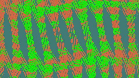 Abstract geometric pattern with green and orange zig zag lines 스톡 일러스트