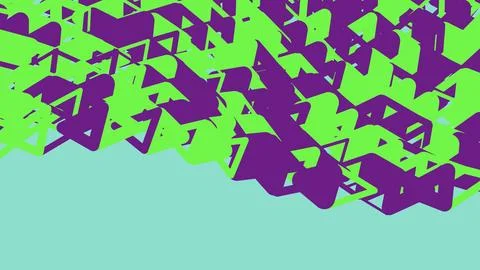 Abstract geometric pattern with green and purple triangles Stock Illustration
