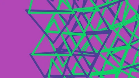 Abstract geometric pattern with green and blue triangles Stock Illustration