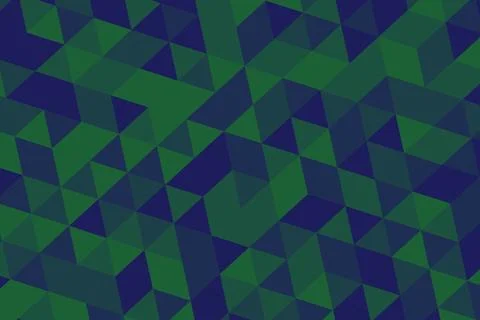 Abstract geometric pattern with green and blue triangles Stock Illustration