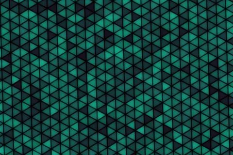 Abstract geometric pattern with green and black triangles Stock Illustration