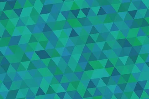Abstract geometric pattern with green and blue triangles Stock Illustration