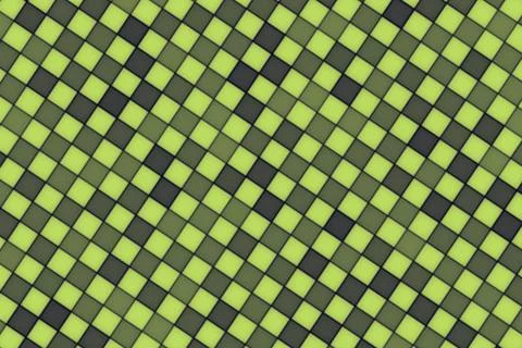 Abstract geometric pattern with green and black squares Stock Illustration
