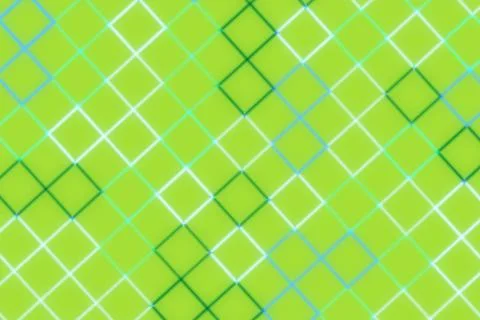 Abstract geometric pattern with green and blue squares Foto stock