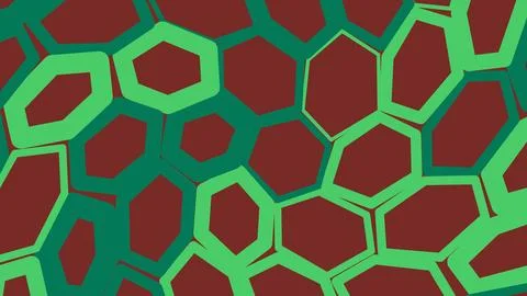 Abstract geometric pattern with green hexagon shapes 스톡 일러스트