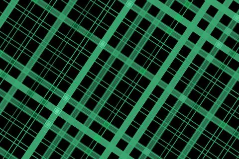 Abstract geometric pattern of green lines and grids Stock Illustration