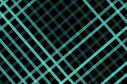 Abstract geometric pattern with green lines on black background Stock Illustration