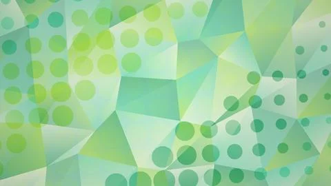 Abstract geometric pattern with green shades and circles Stock Illustration