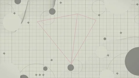 Abstract Geometric Pattern with Grid and Shapes Stock Footage 280720536