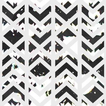 Abstract geometric pattern with grunge texture. Stock Illustration