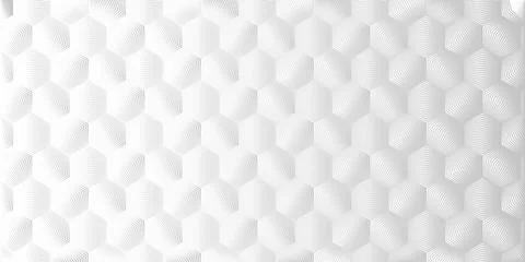 Abstract geometric pattern hexagon shape with striped lines white background Stock Illustration