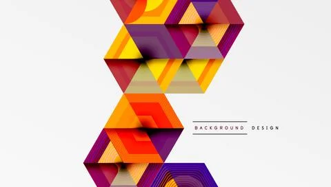 Abstract geometric pattern. Hexagonal layers create dynamic visual effect. Illustrazione stock