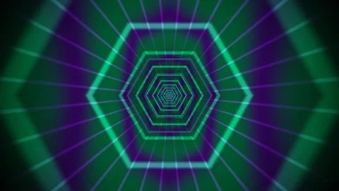 Abstract geometric pattern with hexagonal shapes in motion Stock Footage 340278399