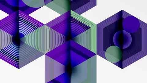 Abstract geometric pattern. Hexagons, lines create dynamic visual texture. 스톡 일러스트