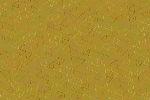 Abstract geometric pattern with hexagons on yellow background Stockillustratie