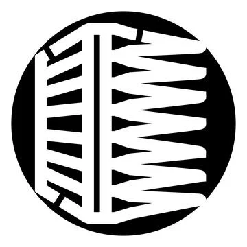 Abstract geometric pattern icon black circle design Stock Illustration