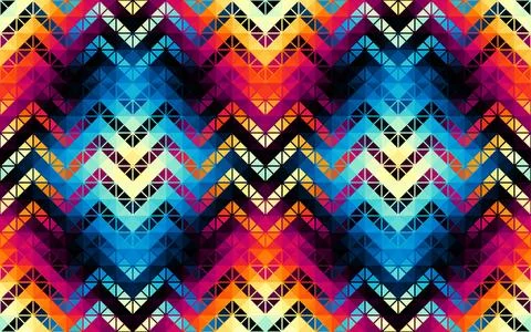 Abstract Geometric Pattern imitation of generative fractal art vector Stock Illustration