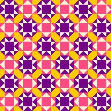 Abstract geometric pattern inspired by duvet quilting Illustrazione stock