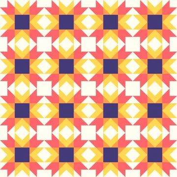 Abstract geometric pattern inspired by duvet quilting Stock-Illustration