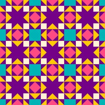Abstract geometric pattern inspired by duvet quilting Stock-Illustration