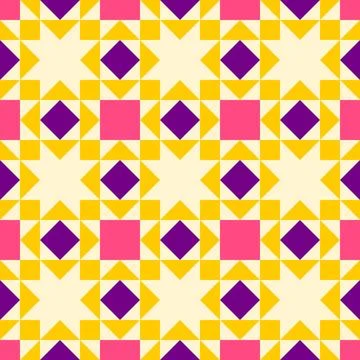 Abstract geometric pattern inspired by duvet quilting Illustrazione stock