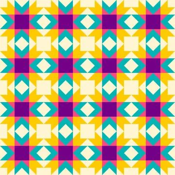 Abstract geometric pattern inspired by duvet quilting Illustrazione stock