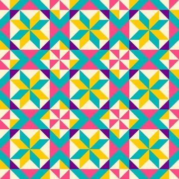 Abstract geometric pattern inspired by duvet quilting Illustrazione stock
