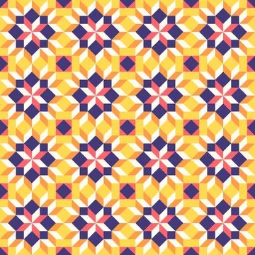 Abstract geometric pattern inspired by duvet quilting Stock Illustration
