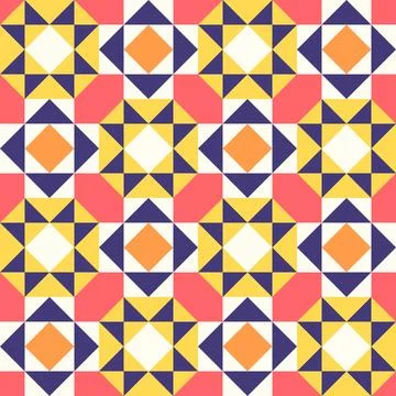 Abstract geometric pattern inspired by duvet quilting Stock Illustration