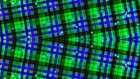 Abstract Geometric Pattern with Interconnected Light Nodes Stock Footage 332181995