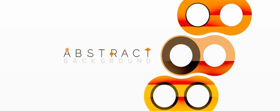 Abstract geometric pattern with interlocking circular and tubular shapes 스톡 일러스트