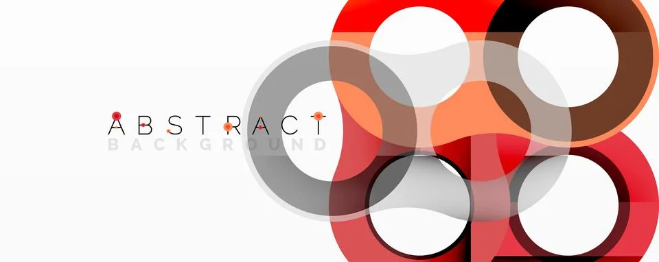 Abstract geometric pattern with interlocking circular and tubular shapes 스톡 일러스트