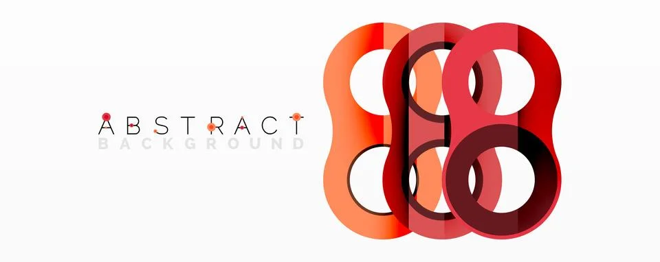 Abstract geometric pattern with interlocking circular and tubular shapes 스톡 일러스트