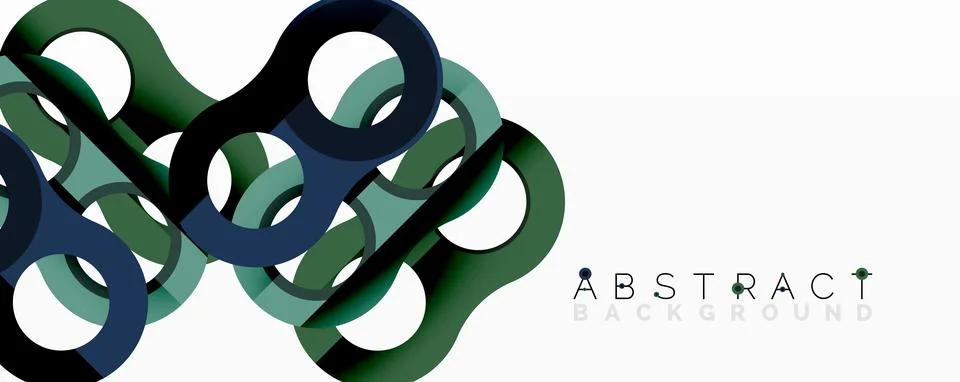 Abstract geometric pattern with interlocking circular and tubular shapes 스톡 일러스트